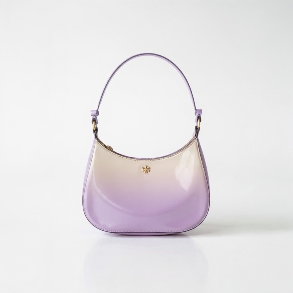 Emerson Dip Dye Patent Leather Shoulder Bag Sweet Corn/lavender by Tory Burch